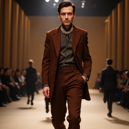 Celebrity brown suit